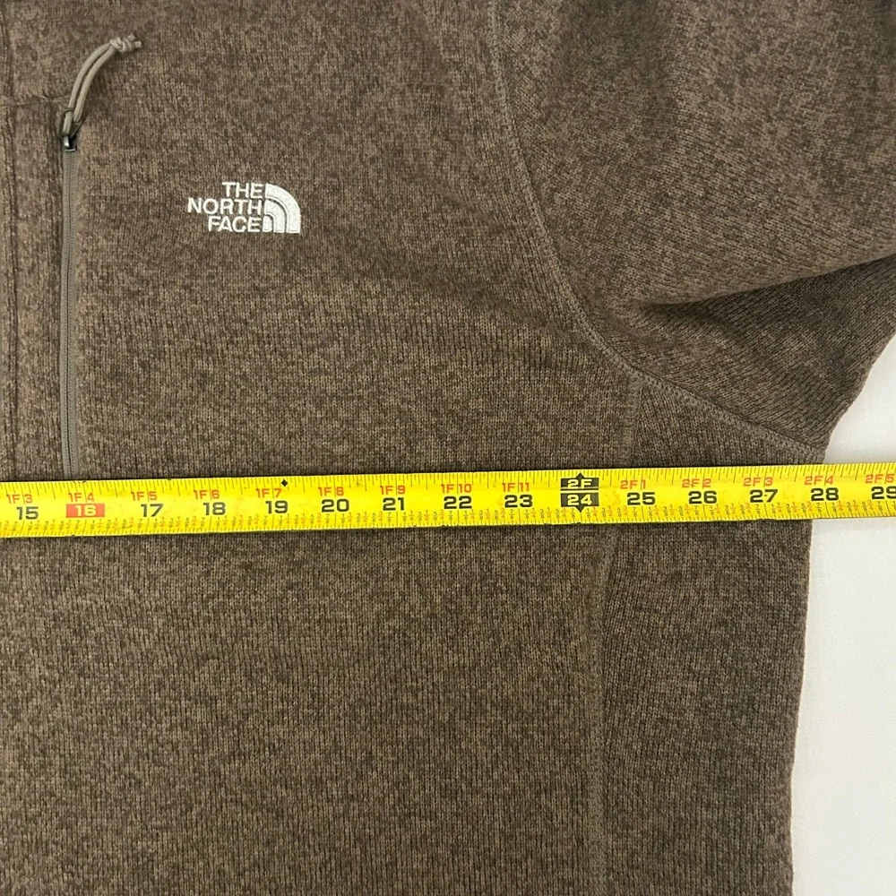 The North Face Gordon Lyons Sweater Men XXL Brown 1/4 Zip Fleece Pullover